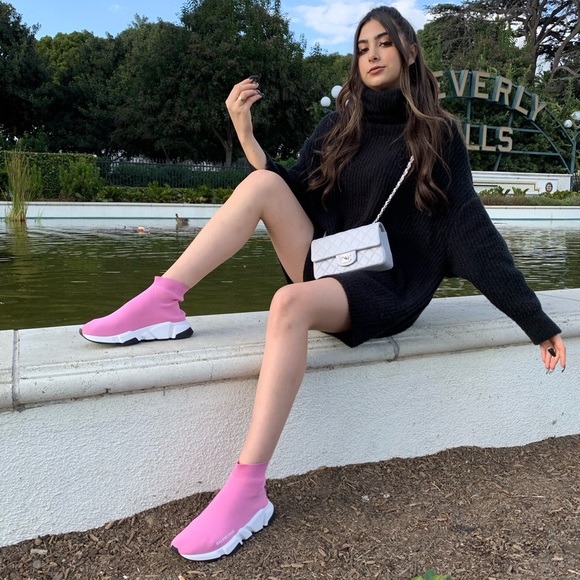 Pink balenciaga sneakers outfit Clearance